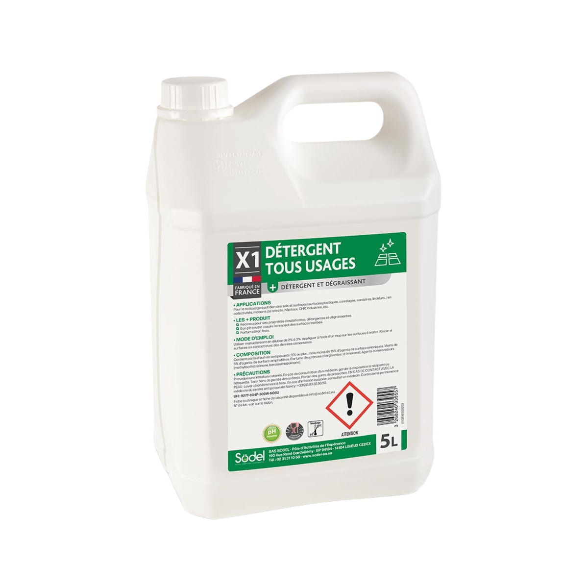 X1 DETERGENT TOUS USAGES 5L