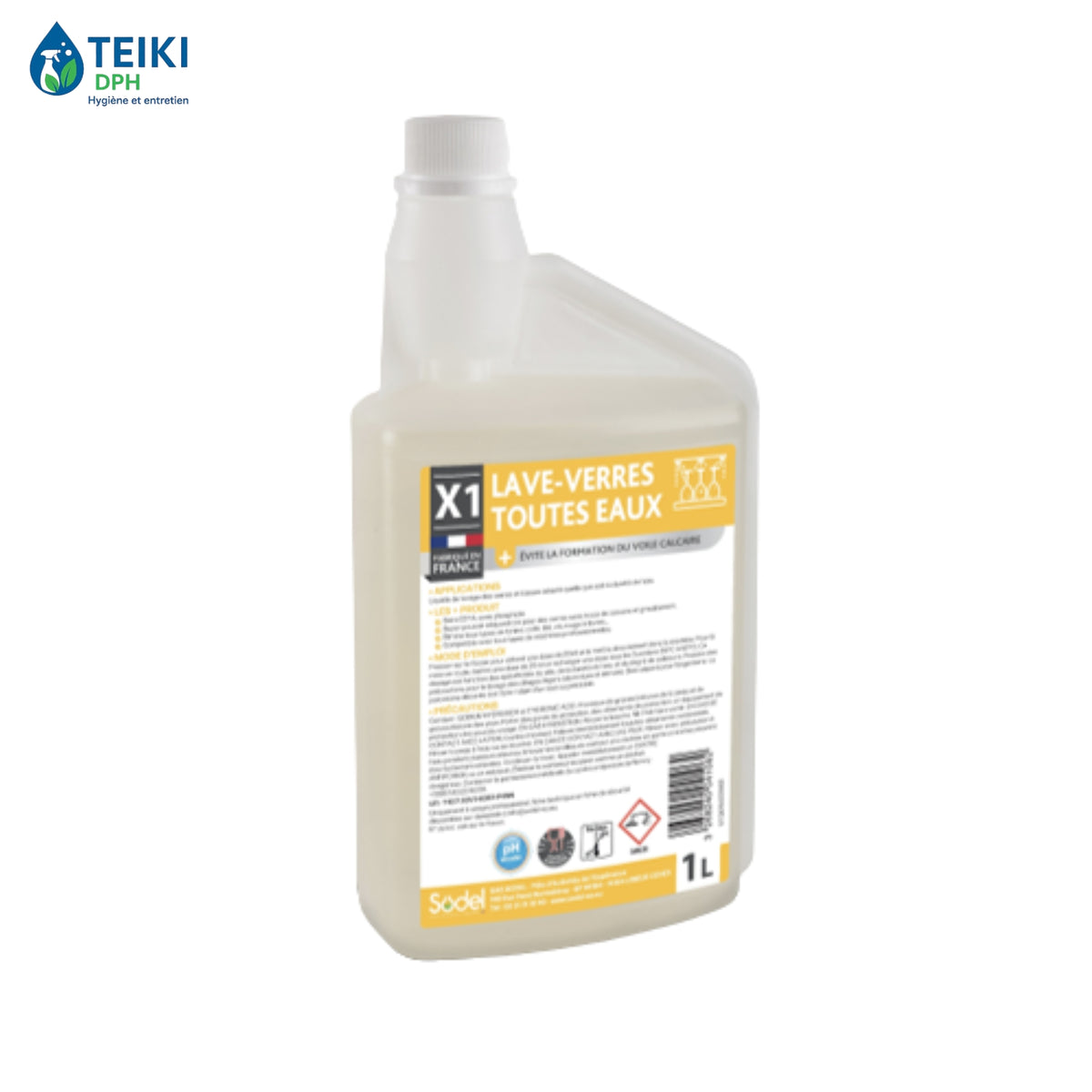 X1 LIQUIDE LAVE VERRE TOUTES EAUX 1L