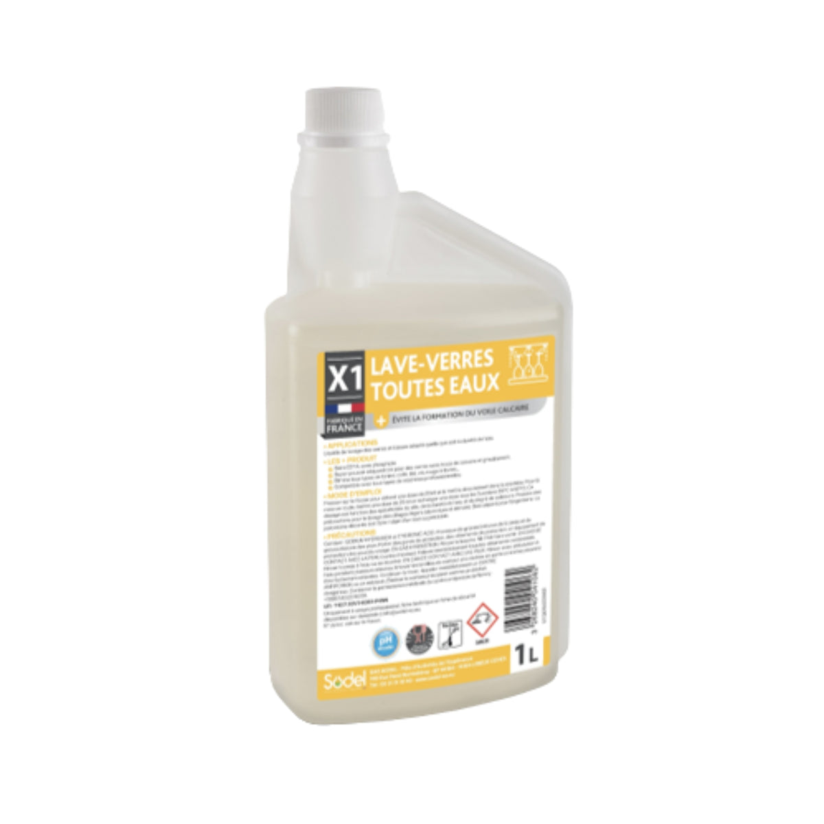 X1 LIQUIDE LAVE VERRE TOUTES EAUX 1L