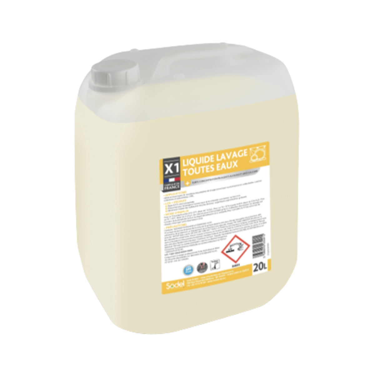 X1 LIQUIDE LAVAGE MACHINE TOUTES EAUX 20L