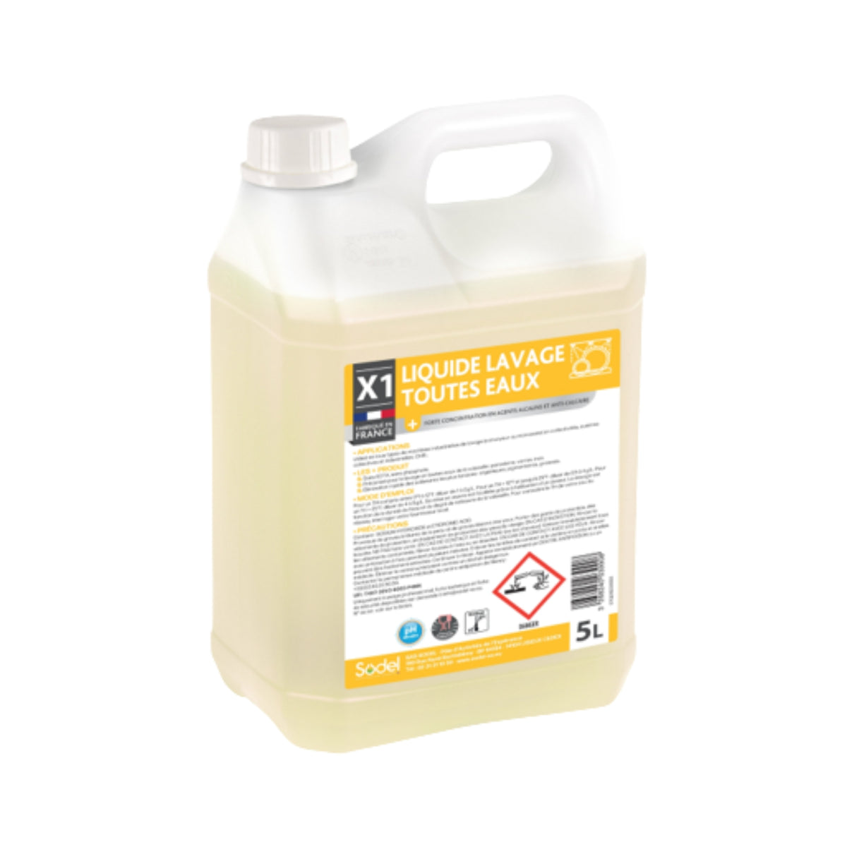 X1 LIQUIDE LAVAGE MACHINE TOUTES EAUX 5L