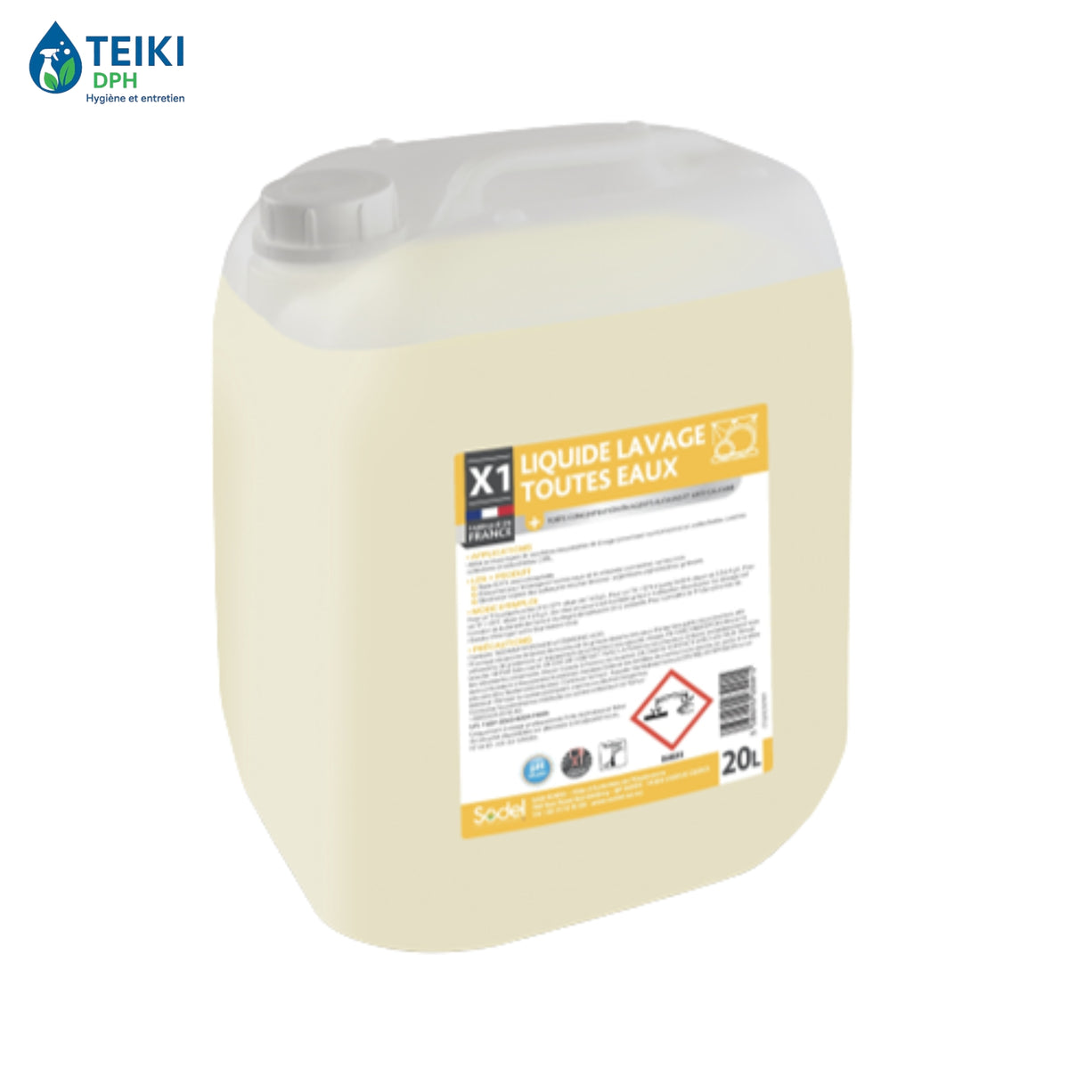 X1 LIQUIDE LAVAGE MACHINE TOUTES EAUX 20L